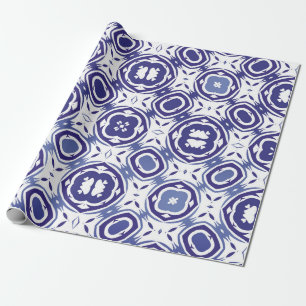 Portuguese vintage azulejo tiles. Minimal design.  Wrapping Paper