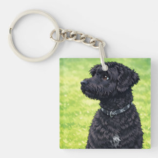 Portuguese Water Dog Acrylic Keychain – Cute Porti