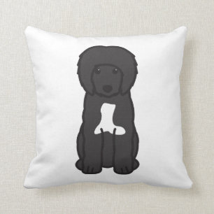 Portuguese Water Dog Cartoon Cushion