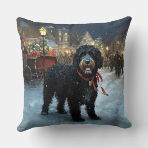 Portuguese Water Dog Christmas Festive Season Cushion