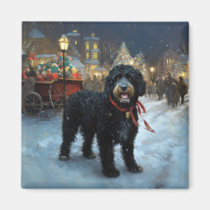 Portuguese Water Dog Christmas Festive Season Magnet