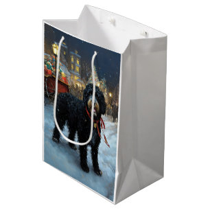 Portuguese Water Dog Christmas Festive Season Medium Gift Bag