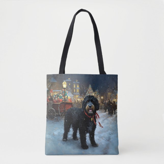 Portuguese Water Dog Christmas Festive Season Tote Bag (Front)