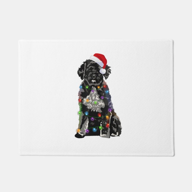 Portuguese Water Dog Christmas Lights Xmas Dog Lov Doormat (Front)