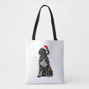 Portuguese Water Dog Christmas Lights Xmas Dog Lov Tote Bag