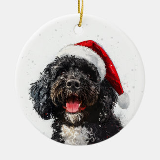 Portuguese Water Dog Christmas Personalized Ceramic Tree Decoration