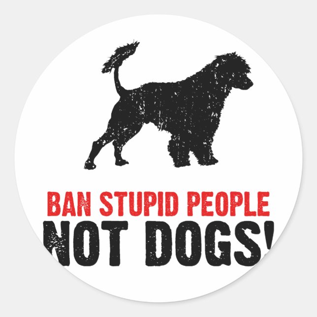 Portuguese Water Dog Classic Round Sticker (Front)