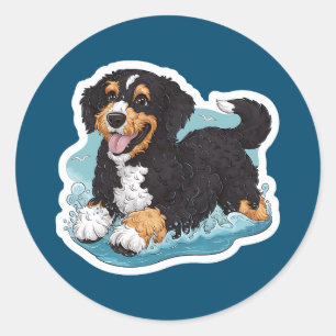 Portuguese Water Dog Classic Round Sticker