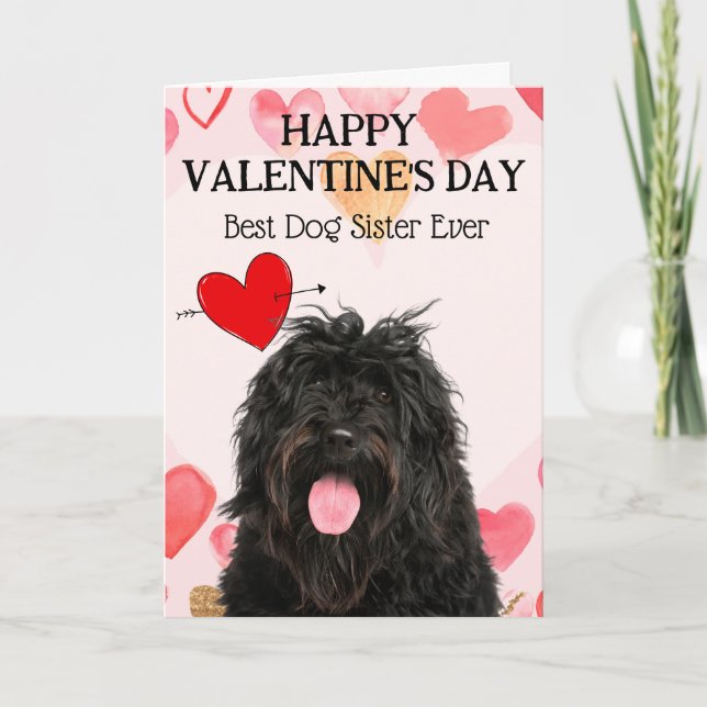 Portuguese Water Dog Custom Valentine's Day Card (Front)