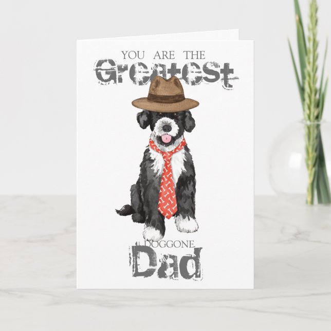 Portuguese Water Dog Dad Card (Front)