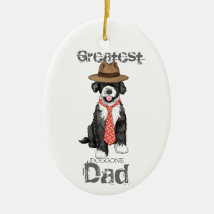 Portuguese Water Dog Dad Ceramic Ornament