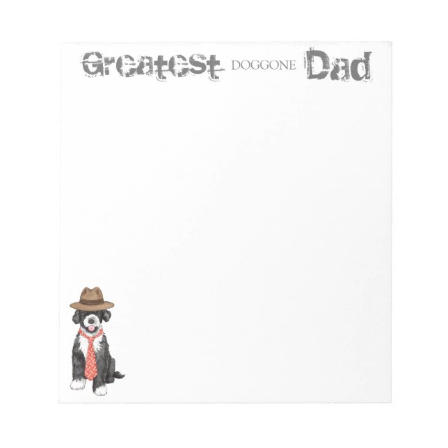 Portuguese Water Dog Dad Notepad (Front)