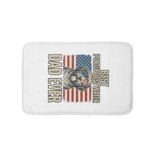 Portuguese Water Dog Dad Patriotic Vintage Bath Mat