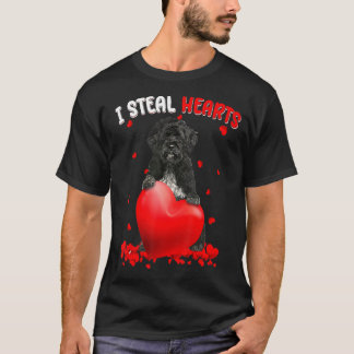 Portuguese Water Dog Dog I Steal Hearts Cute Valen T-Shirt