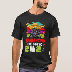 Portuguese Water Dog Face Mask Quarantino Cinco De T-Shirt