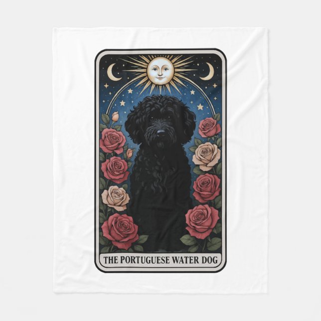 Portuguese Water Dog Fleece Blanket (Front)