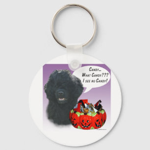 Portuguese Water Dog Halloween Candy Key Ring