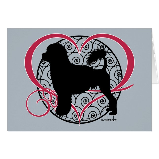 Portuguese Water Dog Lion Heart Waves (Front Horizontal)