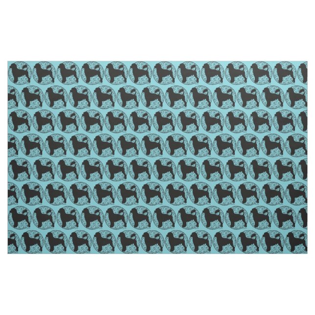 Portuguese Water Dog Lion Waves Fabric (Yard)