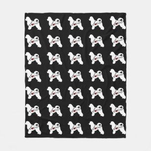 Portuguese Water Dog Love Fleece Blanket