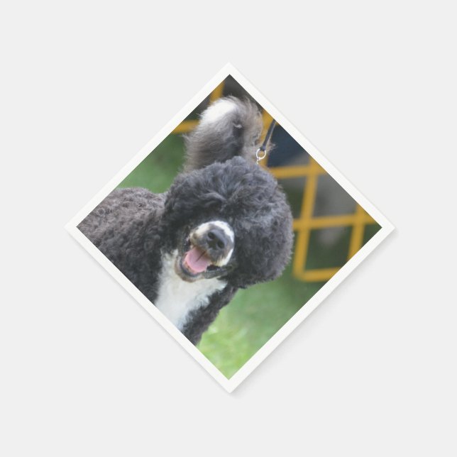 Portuguese Water Dog Napkin (Corner)