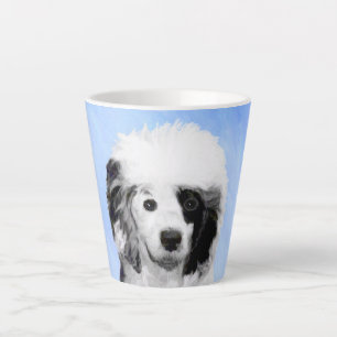 Portuguese Water Dog Painting - Original Dog Art Latte Mug