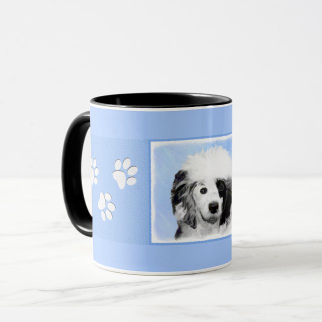 Portuguese Water Dog Painting - Original Dog Art Mug (Front Left)