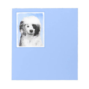 Portuguese Water Dog Painting - Original Dog Art Notepad