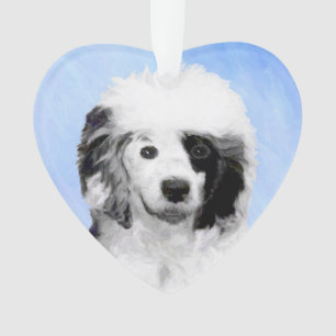 Portuguese Water Dog Painting - Original Dog Art Ornament