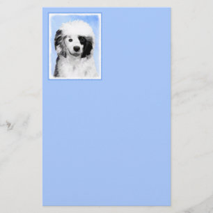 Portuguese Water Dog Painting - Original Dog Art Stationery