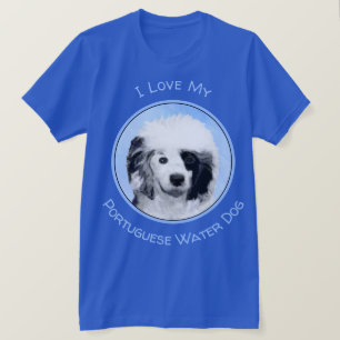 Portuguese Water Dog Painting - Original Dog Art T-Shirt