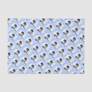 Portuguese Water Dog Painting - Original Dog Art Tissue Paper