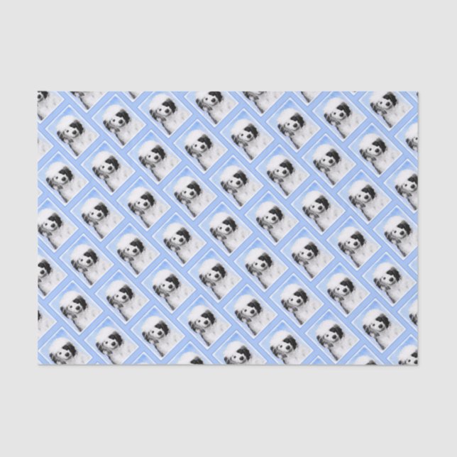 Portuguese Water Dog Painting - Original Dog Art Tissue Paper (Front)