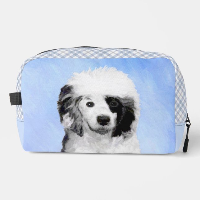 Portuguese Water Dog Painting PWD Original Dog Art Dopp Kit (Front)