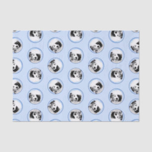 Portuguese Water Dog Painting PWD Original Dog Art Tissue Paper