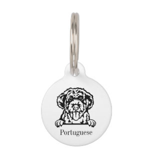 Portuguese Water Dog personalised name tag