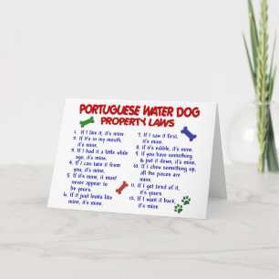 PORTUGUESE WATER DOG Property Laws 2 Card
