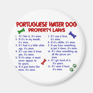 PORTUGUESE WATER DOG Property Laws 2 Magnet