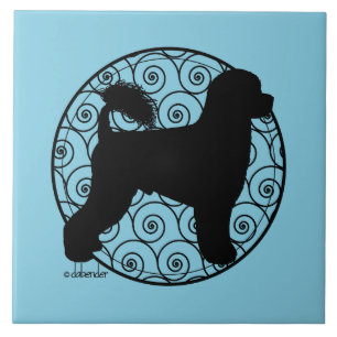 Portuguese Water Dog Retriever Waves Tile