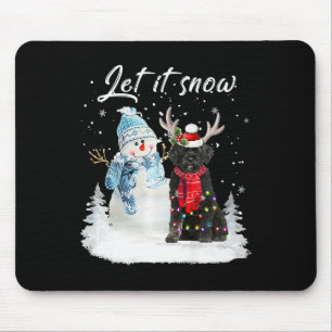 Portuguese Water Dog Santa Dog Christmas Snowman X Mouse Mat
