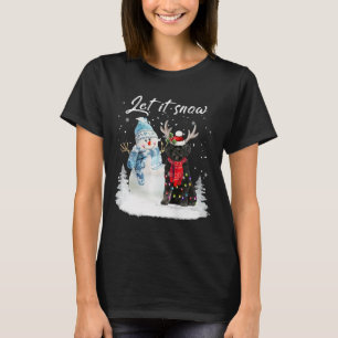 Portuguese Water Dog Santa Dog Christmas Snowman X T-Shirt