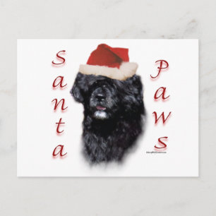 Portuguese Water Dog Santa Paws Holiday Postcard