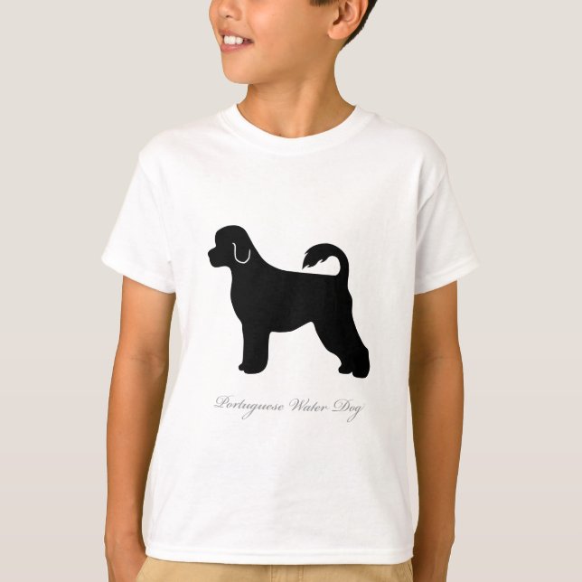 Portuguese Water Dog silhouette T-Shirt (Front)