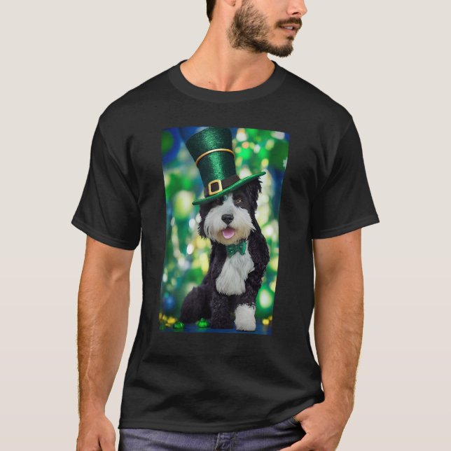 Portuguese Water Dog St Patricks Day Irish T-Shirt (Front)