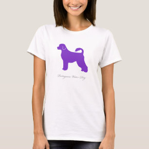 Portuguese Water Dog T-shirt (purple silhouette)