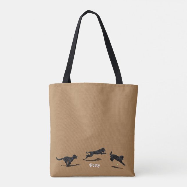 Portuguese Water Dog Tote Bag (Back)