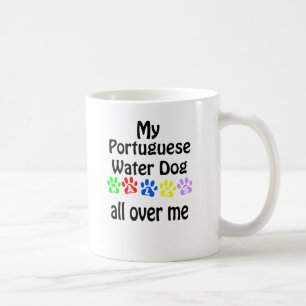 Portuguese Water Dog Walks Design Coffee Mug