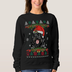 Portuguese Water Dog Xmas Santa Hat Funny Ugly Chr Sweatshirt