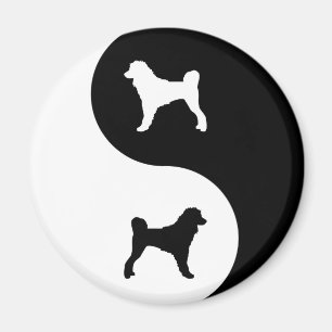 Portuguese Water Dog Yin Yang Magnet