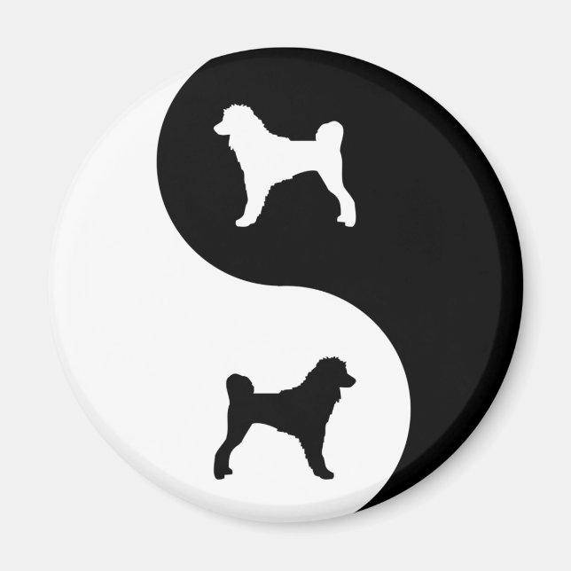 Portuguese Water Dog Yin Yang Magnet (Front)